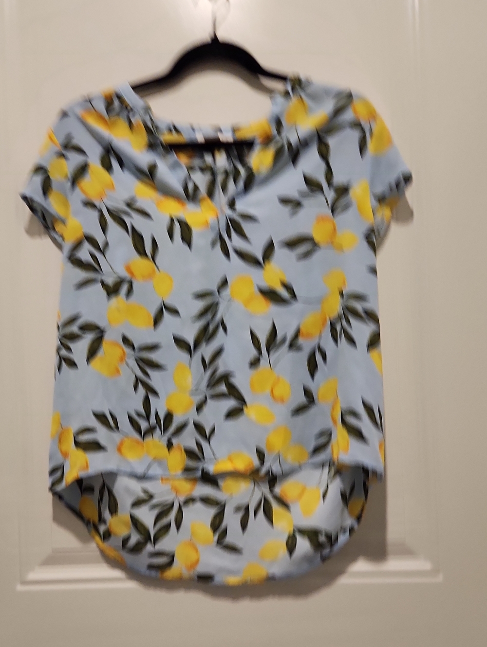 Finn & Grace Blue Lemon Print Top - Medium